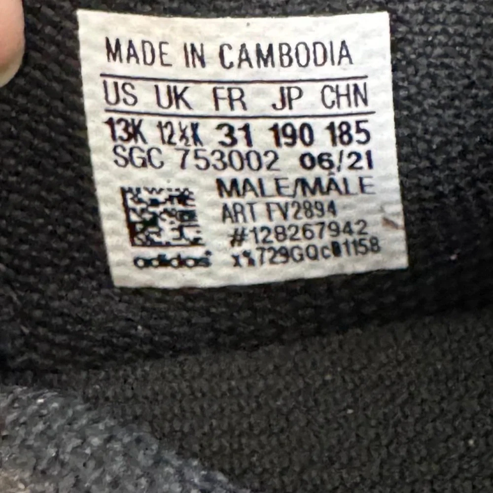 Adidas Kids Black‎ and Blue Soccer Cleats Size 13K
